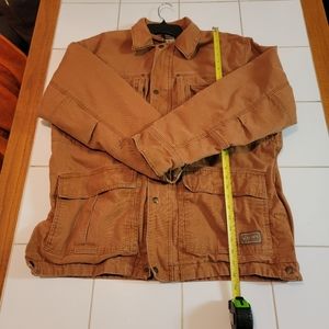 Schmidt Workwear Denim Heavy Coat. Size L. Tan